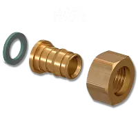 Штуцер с накидной гайкой латунный для труб PE-Xa 16-G1/2"НГ, тип 2 '100Ф цена 