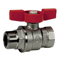Кран шаровой R854,полнопроходной,1",В-Н,ручка-бабочка,латунь,хромированный Giacomini цена 