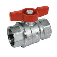 Кран шаровой R851,полнопроходной,1",В-В,ручка-бабочка,латунь,хромированный Giacomini цена 