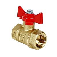 Кран шаровой N/P59 для  ВОДЫ 1/2" ВР/НР бабочка, американка, латунный НИК-Й VALFEX 11Б27фт1М (80/20) цена 