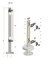 Напольный кронштейн с декоративной крышкой тип KHС4850 BH 300-400 цена 