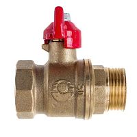 Кран шаровой латунный OPTIMA для ВОДЫ 3/4" ВР/НР бабочка, НИКЕЛИР-Й VALFEX 11Б27фт1М (80/20) цена 