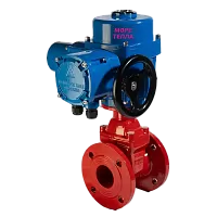 Задвижка чугунная с обрезиненным клином DN100 REON тип RSV60 PN10/16 в комплекте с эл.приводом  цена 